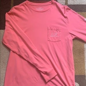 Vineyard Vines Long-Sleeve Salmon Pink Tee